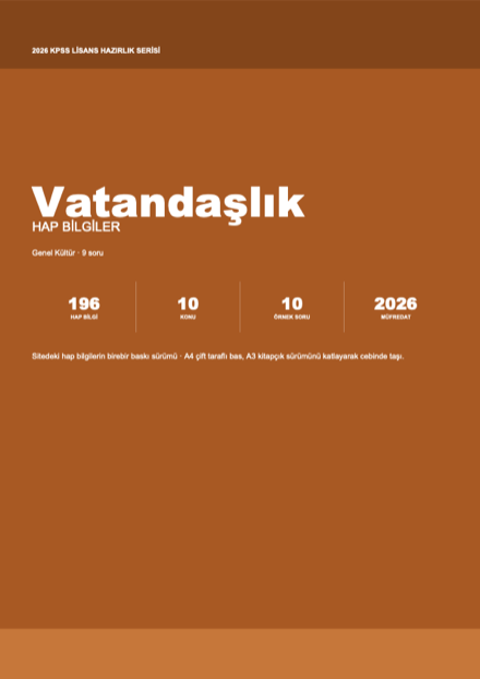 KPSS Vatandaşlık hap bilgiler PDF kitapçığı kapağı