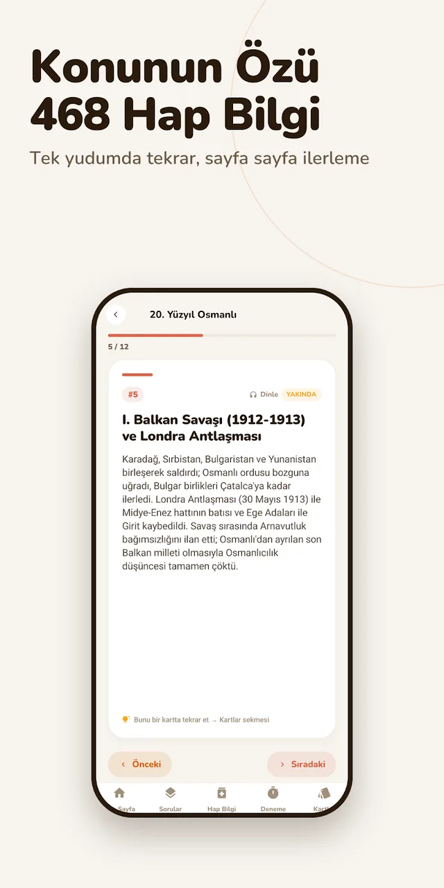 KPSS Digital mobil uygulaması ekran görüntüsü: 468 hap bilgi